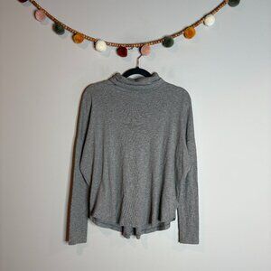 Aerie grey mock neck long sleeve trapeze top